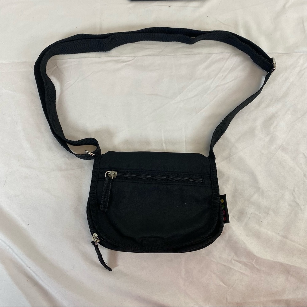 Joe Boxer Black Nylon Crossbody Mini Bag - Picture 2 of 13